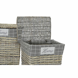 Set de basket DKD Home Decor Polyester osier Traditionnel (47 x 34 x 55 cm) (5 pcs) Item Organizers