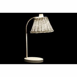 Lampe de bureau DKD Home Decor Métal Blanc osier 220 V 50 W (22 x 28 x 48 cm) DKD Home Decor