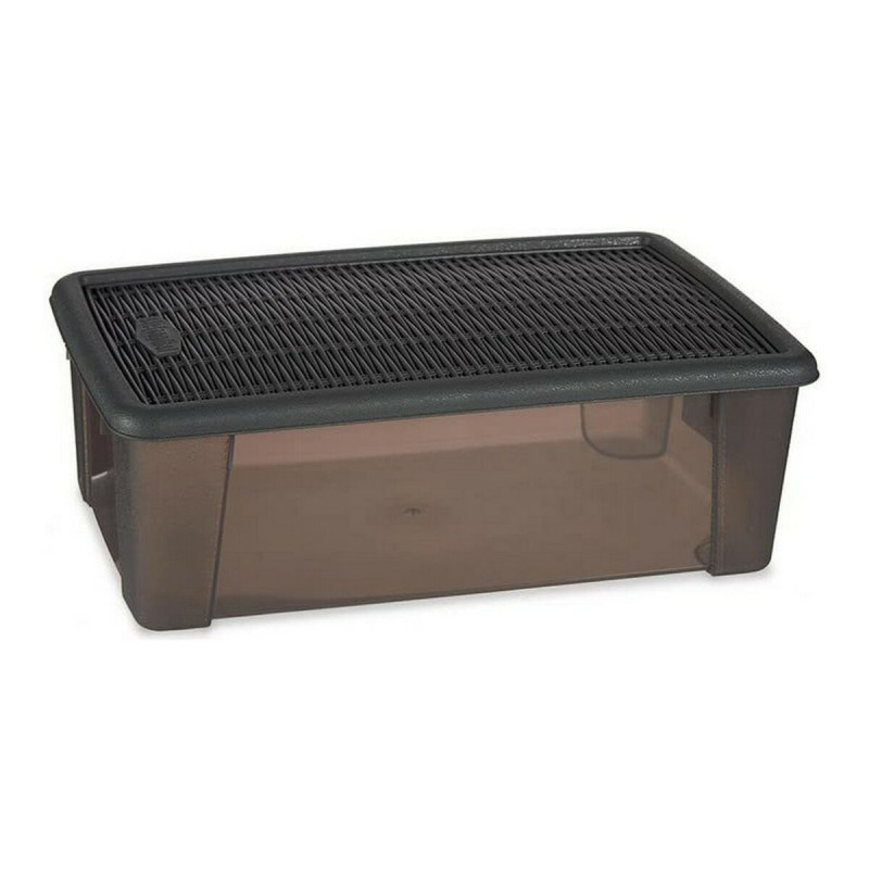 Stefanplast Elegance Box mit Deckel Grau 5L aus Kunststoff 19,5x11,5x33cm Stefanplast