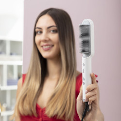 InnovaGoods Ceramic Hair Straightening Brush - Hadres Combs and brushes