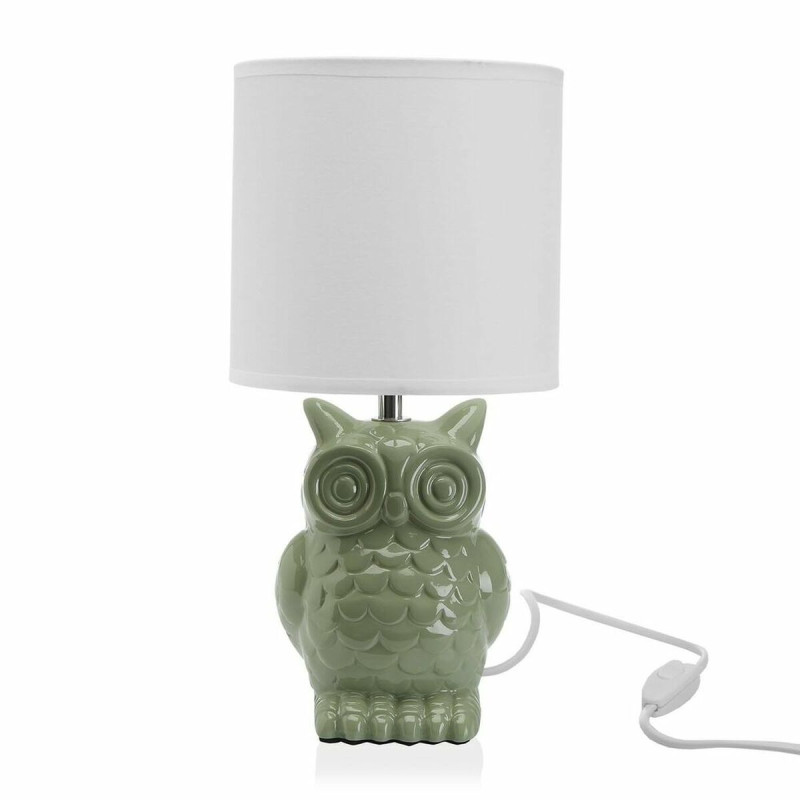 Lampe de bureau Versa Hibou Céramique (16 x 16 x 32,5 cm) (16 x 32,5 x 16 cm)  Lampes