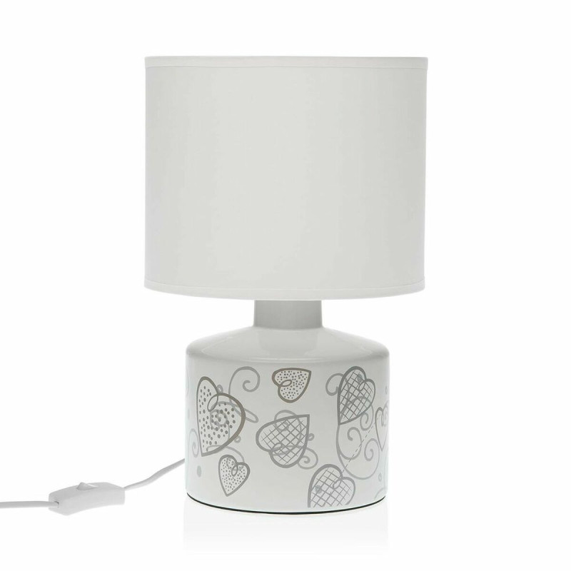 Keramik Tischlampe mit Herz-Design - Versa Cozy (22,5 x 35 x 22,5 cm)  Lampes