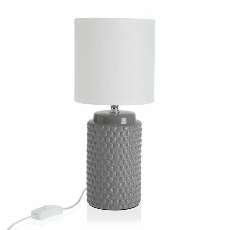 Lampe de bureau Versa Gris Céramique (14,5 x 35 x 14,5 cm) Lampen