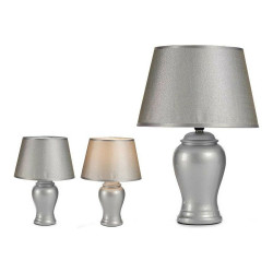 Keramik Tischlampe in Silber (28x39x28cm) - stilvolle Beleuchtung für Ihr Zuhause  Lampes