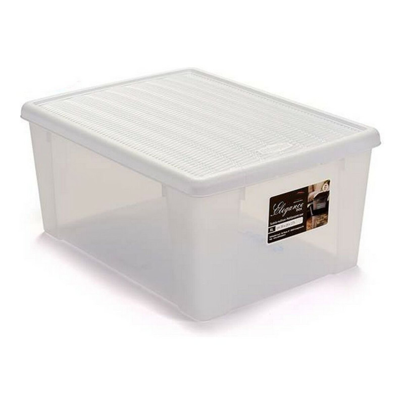 Stefanplast Elegance Aufbewahrungsbox Weiß 15 L aus Kunststoff 29x17x39cm  Organiseurs