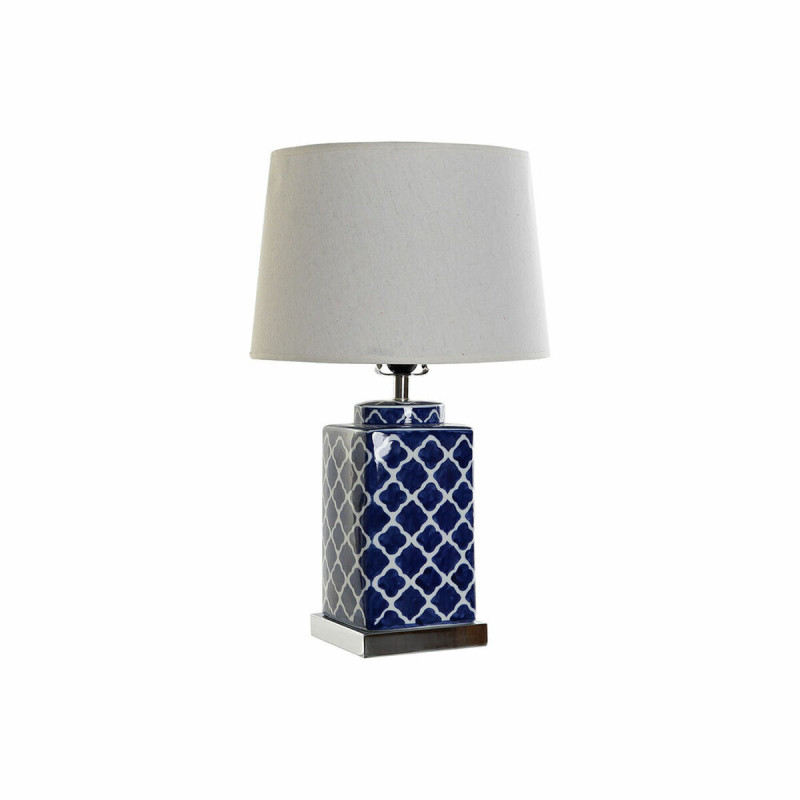 Lampe de bureau DKD Home Decor 35 x 35 x 57 cm Porcelaine Bleu Blanc 220 V 60 W  Lampes