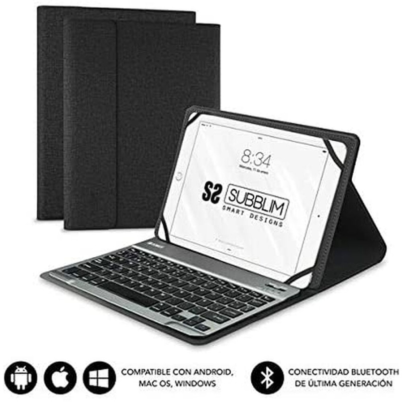 Housse pour Tablette et Clavier Subblim SUBKT2BT0001 Bluetooth Noir 10,1 Tablet cases