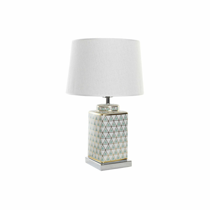 Lampe de bureau DKD Home Decor Mosaïque Porcelaine Doré Polyester Menthe 220 V 60 W (35 x 35 x 57 cm) DKD Home Decor