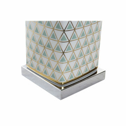 Lampe de bureau DKD Home Decor Mosaïque Porcelaine Doré Polyester Menthe 220 V 60 W (35 x 35 x 57 cm) DKD Home Decor