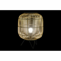 Lampe de bureau DKD Home Decor Noir Métal Marron Bambou (30 x 30 x 40.5 cm) DKD Home Decor