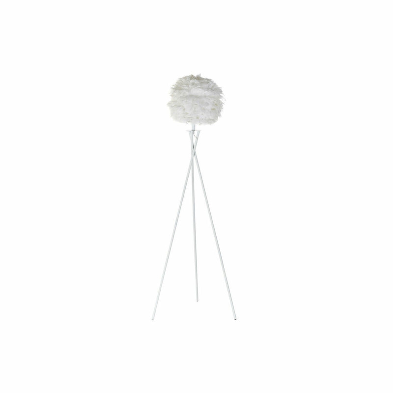 DKD Home Decor Stehlampe Weiß Metall Feder 40x40x150 cm Lampen