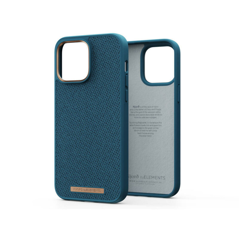 Njord Byelements Handyhülle für iPhone 14 Pro Max in Blau. iPhone 14 Pro Max Hülle