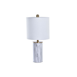 Lampe de bureau DKD Home Decor Doré Blanc 220 V 50 W Moderne (23 x 23 x 47 cm)  Lampes