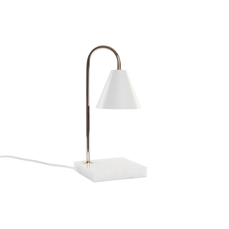 Lampe de bureau DKD Home Decor Doré Blanc (15 x 15 x 33 cm) Lamps