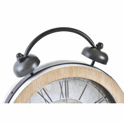 Horloge de table DKD Home Decor 25,8 x 8 x 32 cm Naturel Blanc Fer Traditionnel Bois MDF (2 Unités)  Horloges murales et de t...