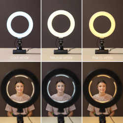 Anneau Lumineux Selfie avec Clip de Support Lumahoop InnovaGoods  Éclairage LED
