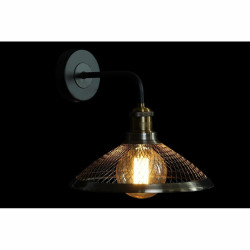 Applique DKD Home Decor Noir Doré Métal 220 V 50 W (27 x 28 x 28 cm)  Lampes