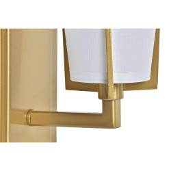 Applique DKD Home Decor 25W Doré Métal Polyester Blanc 220 V (12 x 14 x 25 cm)  Lampes