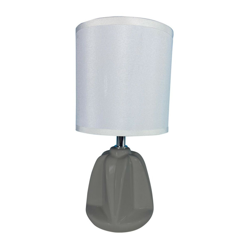 Lampe de bureau Versa Adam Gris Céramique Textile (13 x 29 x 10,5 cm) Lamps