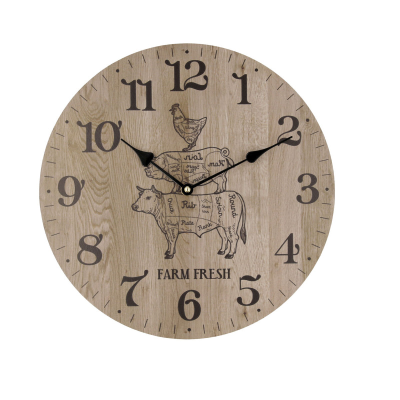 Horloge Murale Quid animaux Bois (34 cm) Wall and table clocks