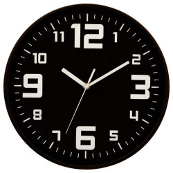 Horloge Murale 5five Noir polypropylène (Ø 30 cm)  Horloges murales et de table