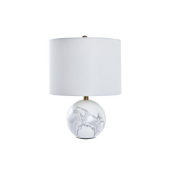 Goldene Tischlampe mit weißem Marmorfuß von DKD Home Decor - 220V, 50W (36x36x52cm)  Lampes