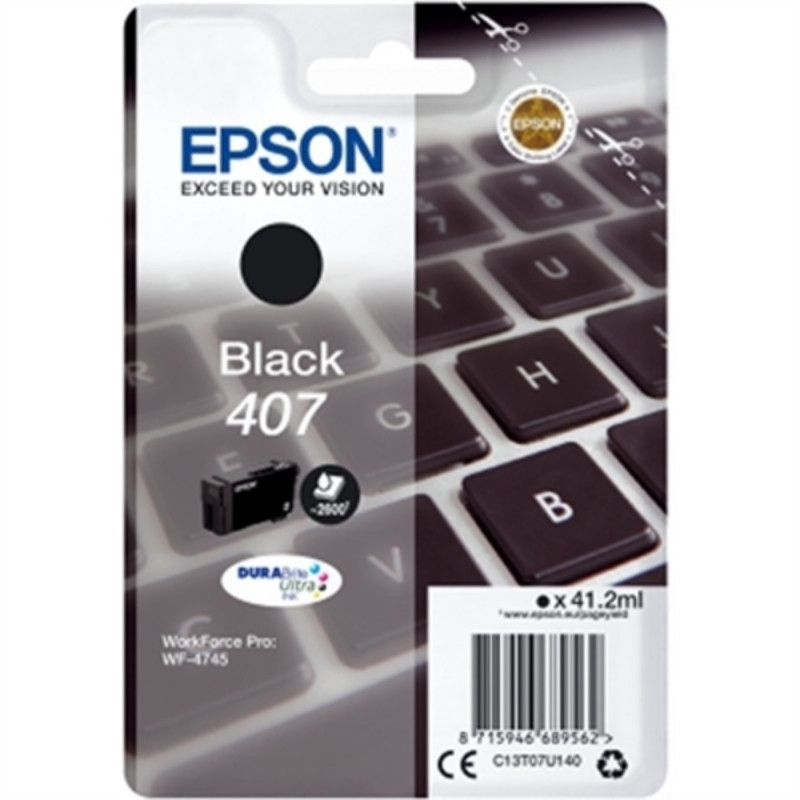Cartouche d'Encre Compatible Epson C13T07U140 Negro WF-4745 Noir  Cartouches d'encre originale
