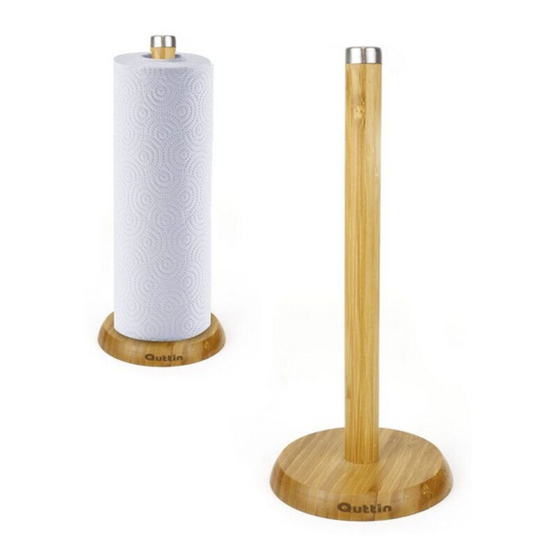 Dérouleur de papier de cuisine Quttin Bambou (ø 16 x 33,5 cm)  Autres accessoires et ustensiles de cuisine