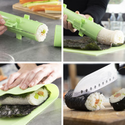 Set de sushi avec recettes Suzooka InnovaGoods 3 Pièces  Autres accessoires et ustensiles de cuisine