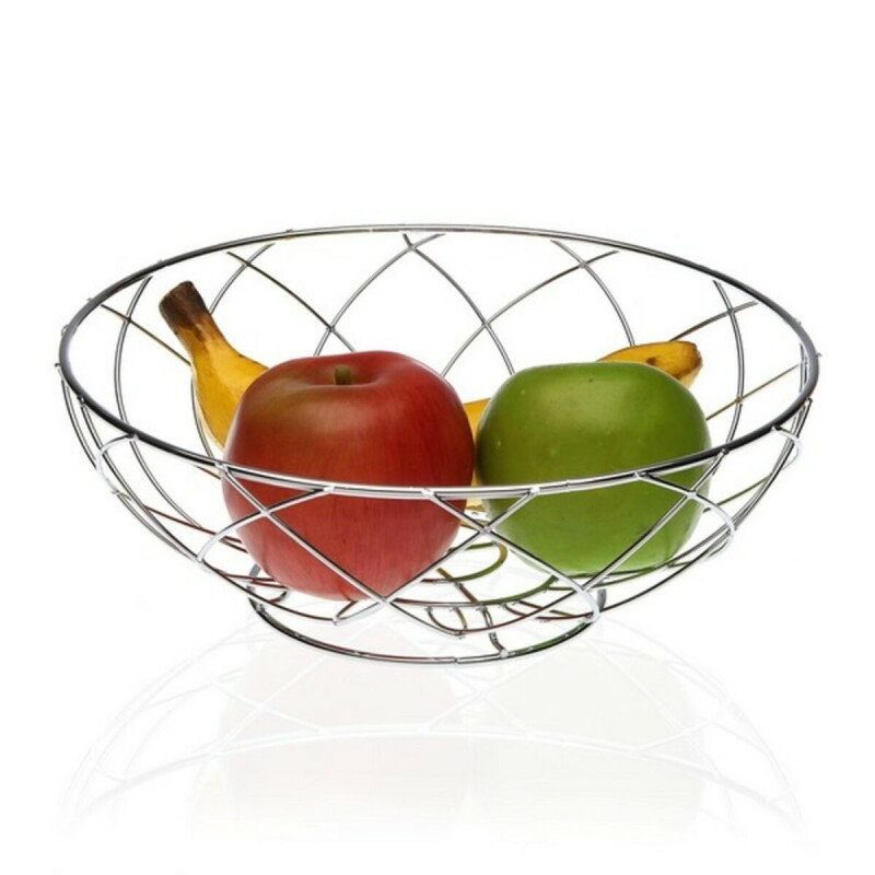 Coupe à fruits Versa Métal Chrome Acier (26 x 9,5 x 26 cm)  Autres accessoires et ustensiles de cuisine