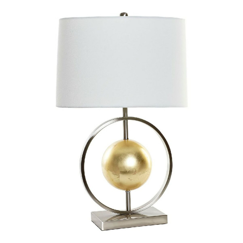 DKD Home Decor Tischlampe Silber-Gold-Weiß Metall 40x22x64cm 220V 60W (8424001806843) Lampen