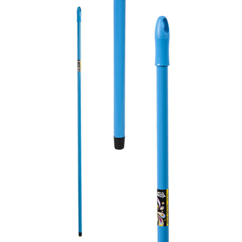 Bâton pour balai à franges Métal Bleu (140 cm)  Balais et serpillères
