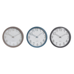 Wanduhr DKD Home Decor Kristall Grau Beige Türkis PVC - 3er-Set  Horloges murales et de table