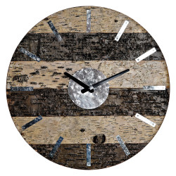 DKD Home Decor Wanduhr 40 cm in Braun-Metallic aus natürlichem Metall und Holz. Wall and table clocks