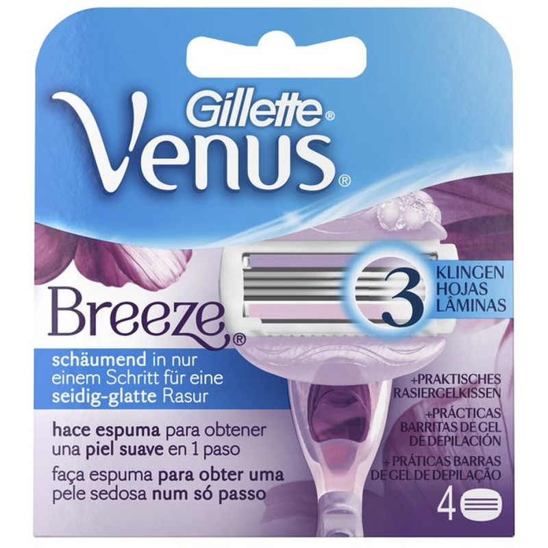 Remplacement de Lame de Rasoir Gillette Venus Breeze 4 Unités Haarentfernung und Rasur