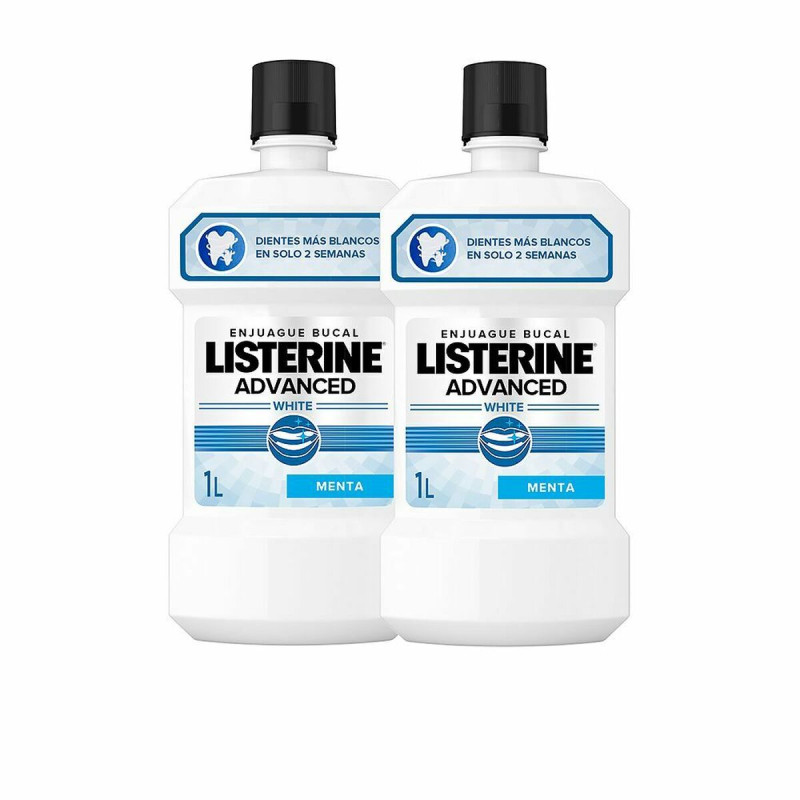 Bain de Bouche Listerine Advanced White Agent de blanchiment (2 x 1 L) Listerine