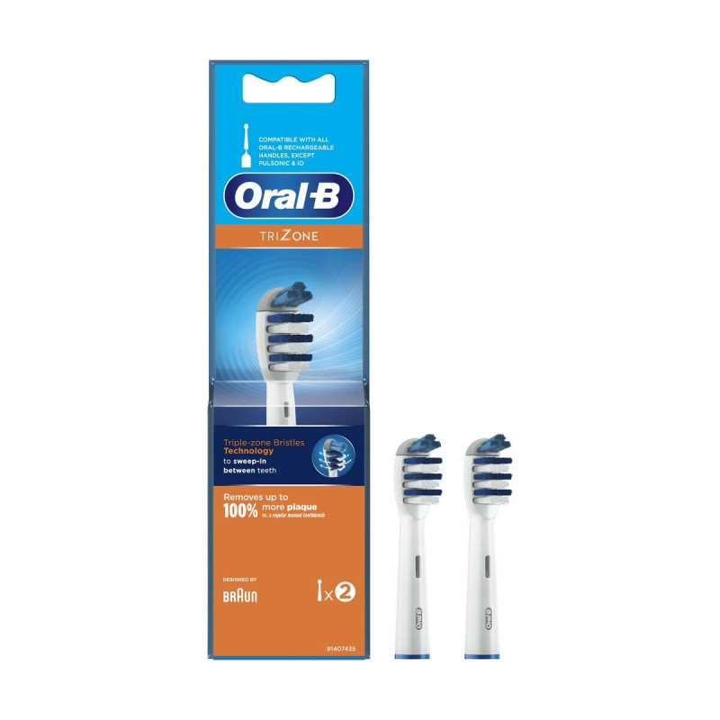 Rechange brosse à dents électrique Oral-B Trizone 2 Unités  Hygiène buccale