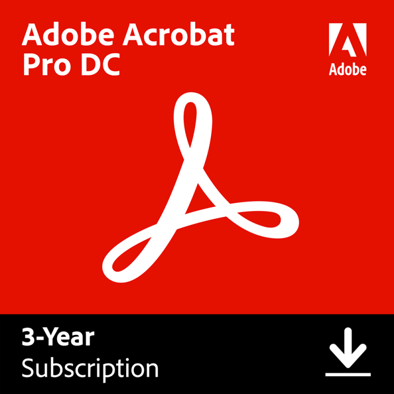 Adobe Acrobat Pro (DC) Document Cloud Subscription 3 Years Download Software