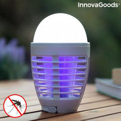 Mosquito Repellent Lamp with LED Kl Bulb InnovaGoods 2-in-1 Rechargeable Insect repellers