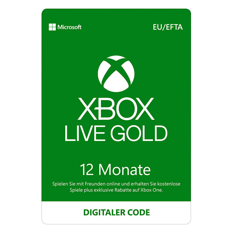 Microsoft Xbox Live Gold Membership 12 Monate Microsoft