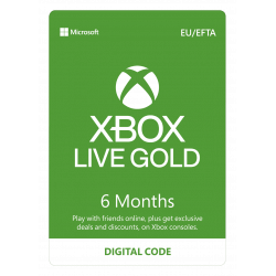 Microsoft Xbox Live Gold Membership 6 Months Download Code Software
